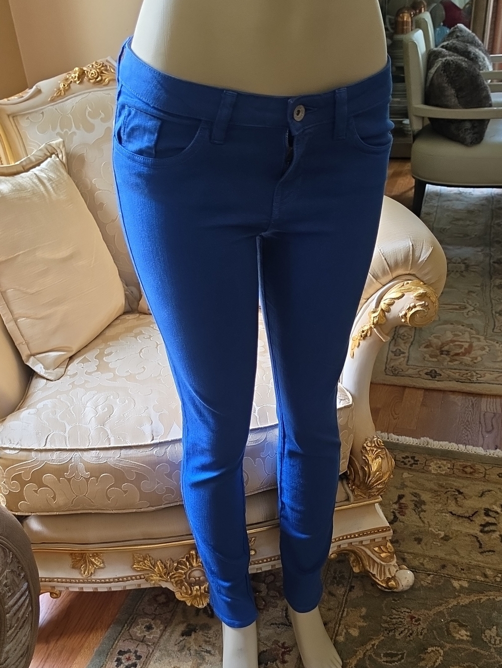 GUESS Women's Royal Blue Skinny Jeans